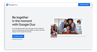 Otra herramienta de Google para realizar videollamadas (hermana de Hangouts y de Meet), en este caso gratuita, enfocada a grupos más pequeños de hasta 32 participantes y sin límites de tiempo por llamada.