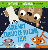 Este libro es increíble, los pequeños podrán utilizar la linterna del oso para descubrir personajes y figuras escondidas alrededor de la habitación de Ted.