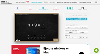 Página web que consiste en realizar tests matemáticos personalizables y gamificados para niños/as. Aunque es bastante completa, su punto débil es el peso de los anuncios en la página