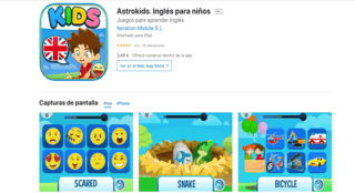 Esta app fue diseñada para niños a partir de los 2 años. Ofrece minijuegos diseñados por especialistas para introducir a los niños al inglés de manera fácil.