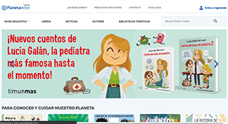 Parecido a Leoteca, esta iniciativa de Editorial Planeta pretende fomentar la lectura a edades tempranas a través de un variado catálogo de libros clasificados por edad y nivel educativo.