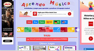 Se trata de una web destinada al público infantil con actividades y juegos para aprender y practicar lenguaje musical. Los contenidos son gratuitos, pero la página está bastante saturada de publicidad.