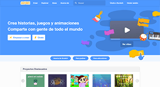 ​Se trata de una página web que permite crear historias, juegos y animaciones a través de una serie de comandos muy sencillos que servirán de iniciación a la programación para los más pequeños. Una vez completado el proyecto, el estudiante lo puede compartir fácilmente y explorar proyectos similares.