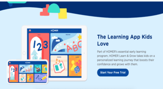 Diseñada para niños de 2-8 años, Homer es una app que personaliza el aprendizaje para cada niño y promete su confianza en torno al aprendizaje del inglés.
