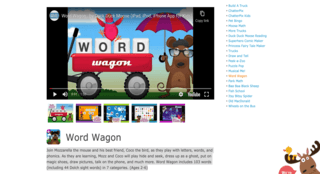 Para los pequeños de 2-6 años, Word Wagon ofrece minijuegos protagonizados por un ratón y su amigo pájaro. Incluye más de 103 palabras que se practican a lo largo de los juegos.