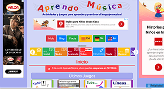 Se trata de una web destinada al público infantil con actividades y juegos para aprender y practicar lenguaje musical. Los contenidos son gratuitos, pero la página está bastante saturada de publicidad.