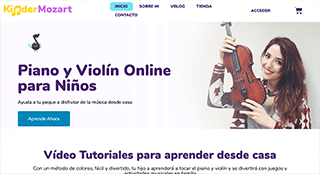 Se trata de una página web destinada al aprendizaje online de piano y violín para niños. La página contiene vídeo tutoriales, actividades variadas y consejos para acompañar y mejorar el aprendizaje musical de los más pequeños.