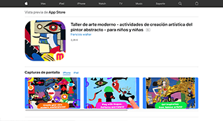 App destinada al público infantil que anima a niños y niñas a crear sus propias obras artísticas siguiendo los estilos de Picasso, Matisse, Miró y otros artistas modernos. Es de pago y actualmente sólo está disponible para iPhone y iPad.